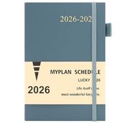2026-2027 Diary A5 Day Per Page,Agenda 2026-2027 A5 Page a Day Mid Year Planner,Academic Diary from Aug 2026 to Aug 2027,Daily & Monthly Planner with Pen Loop, Month Tabs,Inner Pocket (Blue)