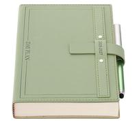 2026-2027 Diary A5 Page a Day, Diary 2026-2027 Day Per Page from Aug 2026 to Aug 2027, Day View Planner Organizer,13 Months Agenda with Pen Set,Colorful Monthly Tabs, 3 Bookmarks (Green)