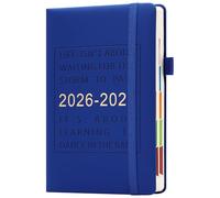 2026-2027 Diary A5 Page a Day from July 2026 to June 2027,Mid Year Daily Planner with Colorful Monthly Tabs,Hardcover Academic Diary 2026-2027 with Inner Pocket,Bookmark (Blue)
