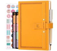 2026-2027 Diary A5 Page a Day Mid Year Planner, Diary 2026-2027 from Jul 2026 to Jun 2027, Daily Monthly Planner with Calendar, Pen, Pen Holder, Month Tabs, inner Pocket (Yellow)