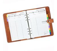 2026 2027 Diary A5 Week to View Refillable, Aug 2026-Jul 2027, Weekly Monthly Planner Organiser with Tabs, Notes, Contact, PU Softcover, Week on 2 Pages Vertical Layout(7-20), Academic Year 2026/27