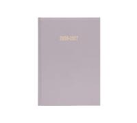 2026-2027 Diary Academic Year A5 Week to View Hardback Casebound Mid Year Student Teacher Appointment Planner Diary (Light Grey)