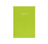 2026-2027 Diary Academic Year A5 Week to View Hardback Casebound Mid Year Student Teacher Appointment Planner Diary (Lime Green)