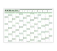 2026-2027 Fiscal Wall Planner, A2 60cm X 42cm | DOUBLE SIDED PRINT, Annual Financial Year Wall Calendar 2026 2027, Year Planner, Full Year to View | Organiser for Office, University, School (Green)