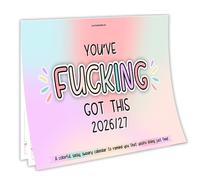 2026-2027 Funny Sweary Academic Wall Calendar A3 Opens from A4 - 12 Month Monday Start - Rude Motivational Quotes Planner - Adult Humour Gift - 150gsm Paper - Made in UK