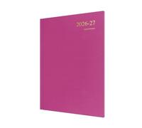 2026-2027 Mid/Academic Year Planner - 13 Month A4 Week-to-View with Appointments - Yellow - Collins Debden Essential Range Deep Pink