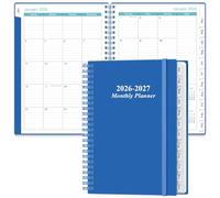 2026-2027 Monthly Planner - January 2026 - June 2027, Two Pages Per Month, 18 Monthly Calendar/Planner with Tabs, Inner Pocket, 6.4" x 8.5", Black