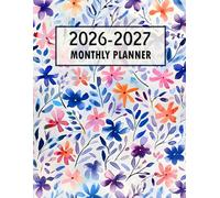 2026-2027 Monthly Planner: Large Two Year Agenda Calendar ( January 2026 Through December 2027 ) with Floral Cover