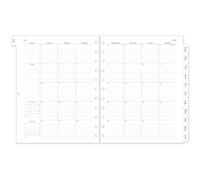2026-2027 Monthly Planner Refill, A4 Letter Size Planner Inserts for 11-Disc Discbound, 8.5"x11", Jul. 2026 - Dec. 2027, 18 Monthly Calendars with Laminated Tabs