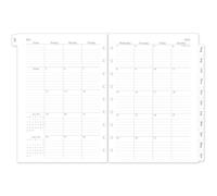 2026-2027 Monthly Planner Refill, Planner Inserts for 9-Disc Discbound Planner, 7" x 9.8", Jul. 2026 - Dec. 2027, 18 Monthly Calendars with Laminated Tabs