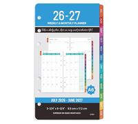 2026-2027 Planner Refills - 4" x 7", A6 Weekly and Monthly Planner Inserts