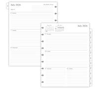2026-2027 Planner Refills for Happy Planner Classic Notebook, Weekly & Monthly, Jul 2026 - Jun 2027, 7" x 9-1/4", 9-Disc Pre-punched