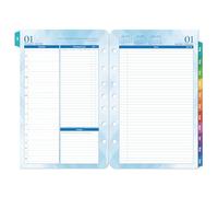 2026-2027 Planner Refills - Jul 2026 - Jun 2027, Two Pages Per Day Daily ＆ Monthly Planner 2026-2027, 5.5" x 8.4" Ring-Bound Organizer, Tabs, Quotes, Prioritized Task, Daily Tracker/Notes, Appointment