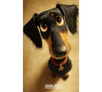 2026-2027 Pocket Calendar for Purse with Dachshund Cover: 2 Year Pocket Planner January 2025 - December 2026