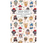 2026-2027 Pocket Planner for Purse: Cute Small Size Monthly Calendar, Notes and Contacts Organizer with Adorable Dogs Cover Design.