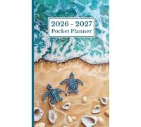 2026-2027 Pocket Planner: Small Size Two Year Organizer For Purse from January 2026 to December 2027 - Turtle Cover