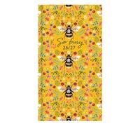2026-2027 Premium Slim Hardback Academic Diary WTV Paper Week to View Mid Year Slimline Hardback Fashion Cover Diary, Planner (Busy Bee)