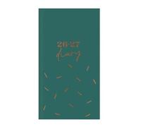 2026-2027 Premium Slim Hardback Academic Diary WTV Paper Week to View Mid Year Slimline Hardback Fashion Cover Diary, Planner (Sprinkle Green)