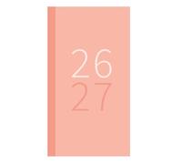 2026-2027 Slim Academic Week to View Diary - Pastel Mid Year Planner with Hardback Cover - Organiser for Students & Teachers - Runs July 2026 to August 2027 (Pastel Pink)
