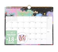 2026-2027 Wall Calendar, Calendar 2026-2027, 18 Monthly Wall Calendar from January 2026 to June 2027, 11 x 8.5 Inches Thick Paper, Large Ruled Blocks Monthly Calendar, for Home or Office Easy