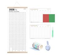 2026-2027 Wall Calendar - Double-Sided Monthly Planner | Sticker Included | Large Year Organization System, Practical Planning Solution for Appointment Planning, Christmas