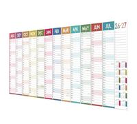 2026-2027 Wall Planner Extra Large (120 x 42 cm), Academic Wall Planner 2026/2027 UK for Office, School, Home, Non Laminated Planner with Stickers, Colorful