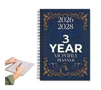 2026-2028 3 Year Monthly Planner - Spacious Unruled Monthly Layout, College, Professional Schedule Plan Book for Goal Setting & Appointment Management