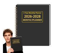 2026-2028 Monthly Planner - Steel Date Unit Set, Grey Solid Link, Strong Force Unit | Small Wood Look for Moving Tiny Leg Joints Safely Without Any Joint Strain Fast Safe Way Pro Bold Zone Site