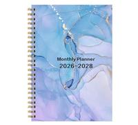 2026-2028 Monthly Planner - Stop Disorganisation Instantly, 36-Month Academic Yearly Planner, Twin-Wire Coil Binding Shroud + Laminated Tabs, UKCAs Safety Certified for School & Business