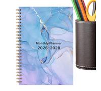2026-2028 Monthly Planner, Yearly Journal Coil Binding for Organization, 36-Month Tabs with Easy Navigation Design, Academic Planner for School College Workplace Business Home