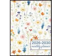 2026-2030 Monthly Planner: 5 Year Diary Two Pages Per Month From January 2026 To December 2030 for Personal & Professional Goals - 165 pages