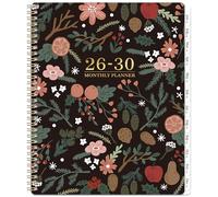 2026-2030 Monthly Planner - 5 Year Planner/Calendar, 5 Year Calendar 2026-2030 Monthly Planners with Tabs, Jan. 2026 - Dec. 2030, 9" x 11", Twin-Wire Binding, Double-Side Pocket - Pinecone