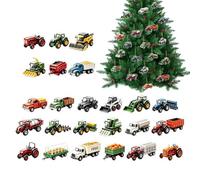 2026 24 Days Ornaments 2D Vehicles Acrylic | Countdown Advent Parties for Hooks Display Shelf Wreath Christmas Tree Party