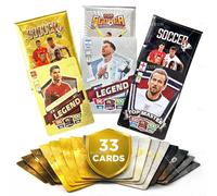 2026-27 Soccer Cards - 33 Unique Soccer Player Trading Cards | 3 Mystery Packs (Black, Gold & Silver) | Different Cards in Each Pack | Ideal for Football Fans & Collectors - Not Original