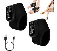 2026 2PCS 3 in 1 Foot Massager, Heat Feet Massager with 5 Massage Modes, Portable Cordless Therapy Foot Massagers for Pain and Circulation, 5-Speed & 5-Temperature