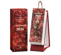 2026-365 Days Vintage Planner Desk Calendar Retro Aesthetic Elegant Decorative Display | Art Inspired Annual Calendar for Home Entrance, Living Room, Office