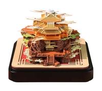 2026 3D Calendar, 3D Ancient Architectural Paper Carvings and Ornaments,tear Away Paper Sculpture Notepad, Diy Desk Calendars Memo Pad, for Home Office ColorE