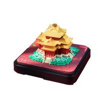 2026 3D Calendar, 3D Ancient Architectural Paper Carvings and Ornaments,tear Away Paper Sculpture Notepad, Diy Desk Calendars Memo Pad, for Home Office ColorA