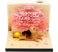 2026 3D Time Piece Desk Calendar,3D Sticky Notes Calendars 2026 with LED Light,Tear Away Paper Sculpture Art Ornaments,Creative Gifts,Holiday Gifts for Family