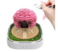 2026 3D Tree House Calendar with Sticky Notes | Decorative Fortune Memo Pad & Planner for Study Office | Shelf Tabletop Home Décor