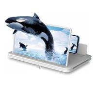 2026 3D Ultra HD Phone Screen Magnifier - Turn Your Mobile Into a Big Cinema! Foldable Screen Amplifier & Phone Projector for Smartphone/iPhone (White, 10in)