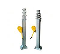 2026 6m 10m Manual Telescopic Mast For SY2D Adjustable Height Self Standing Flagpole Portable Extension Pole For Outdoor