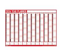 2026 A1 Wall Planner Calendar - Large Year to View 84x60cm Wall Planner - Unmounted Office Staff Holiday Calendar with UK Bank Holidays - Annual Leave & Work Schedule Rota Organiser for Home & Office