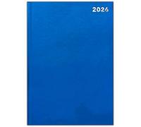 2026 A4 2 Page Per Day Appointment Diary - Hardback Office Diary (Blue)