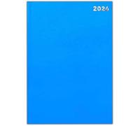 2026 A4 / A5 / A6 Diary Day to Page or Week to View Desk Diary Hard Back Casebound Back Cover (Light Blue, A5 Wtv)