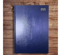 2026 A4 Daily Diary - One Page Per Day incl. Sat & Sun, Blue Hardcover Planner w/ 2026 Year Overview, Notes, Contacts, Monthly Tabs & More - Large Appointment Book for Office, School, Home