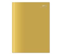 2026 A4 Day a Page Diary - Appointment Times Full Year Hardback UK Planner - for Home Office School & Work (Mustard)