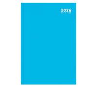 2026 A4 Day a Page Diary - Full Year Hardback Casebound Organiser - Day per Page Desk Diary Planner for Home Office School & Work - UK Focused Diaries with Durable Covers & Page Marker (Bright Blue)