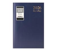 2026 A4 Day-to-Page Diary by 1ABOVE - Premium Hardcover Daily Planner with Full Pages for Saturday & Sunday, Ribbon Marker, Yearly Overview - Ideal for Office, Home, Appointments & Business (BLUE)