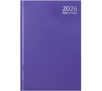 2026 A4 Day-to-Page Diary by 1ABOVE - Premium Pastel Hardback Planner with Ribbon Marker & Casebound Cover - Ideal for Business, Office, Home & Appointments (PURPLE)